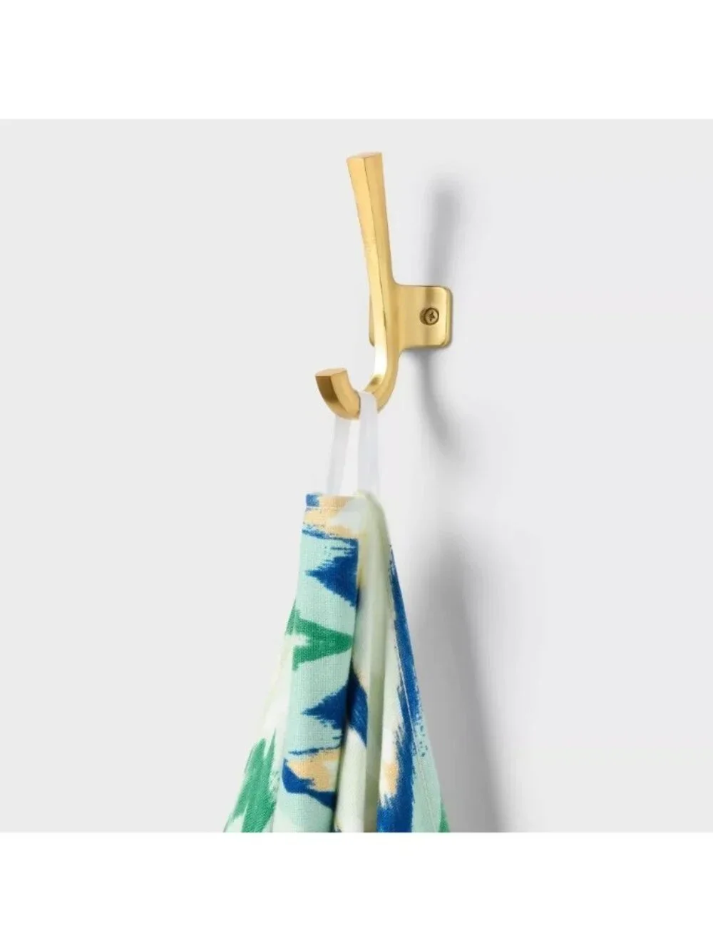 Threshold Oversized Jumbo Ikat Green & Blue Beach Towel w/ Hanging Loop 60 x 72